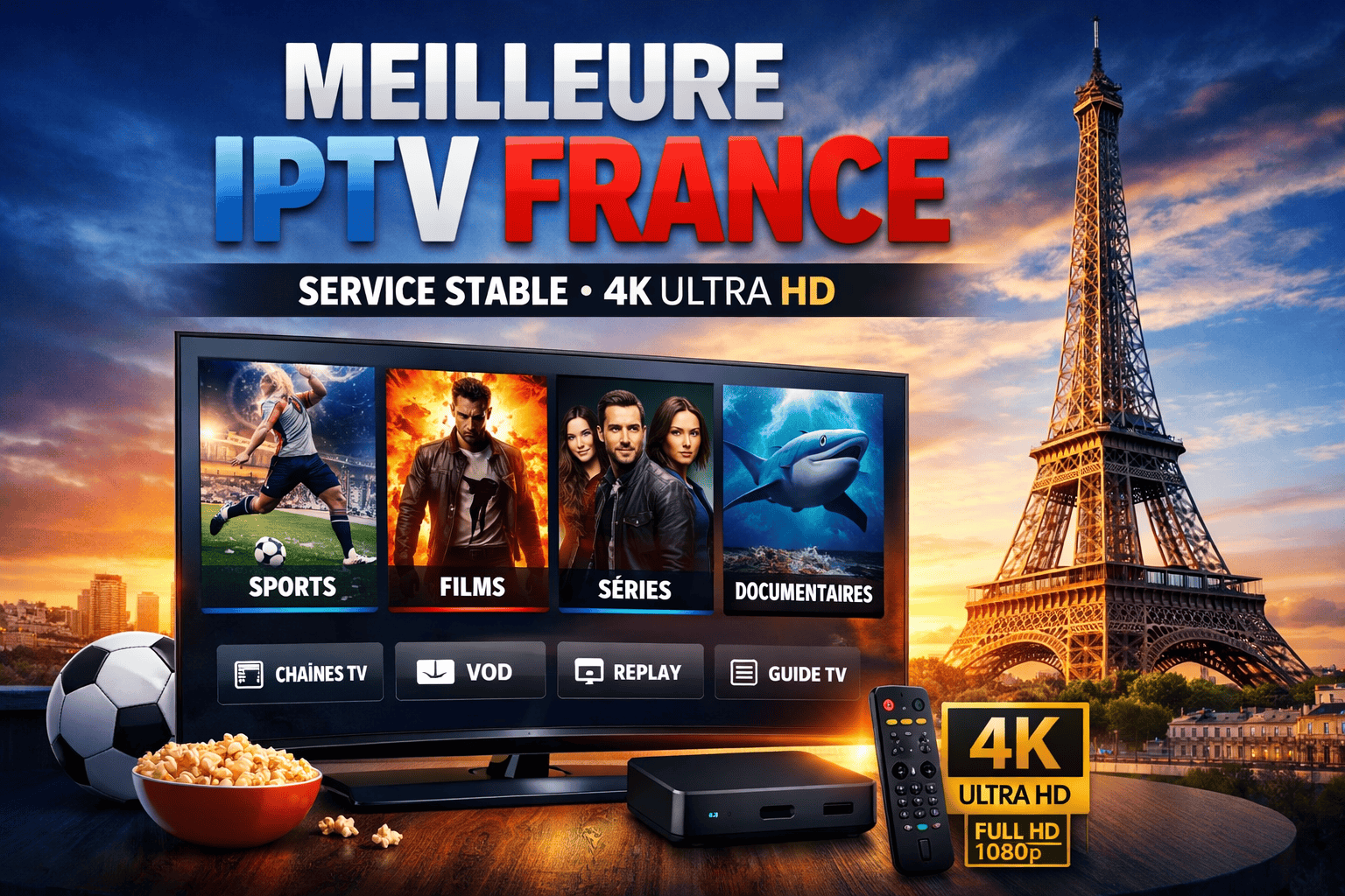 meilleure iptv france service stable 4k