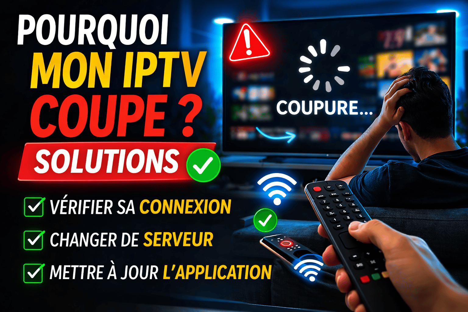 pourquoi mon iptv coupe solution